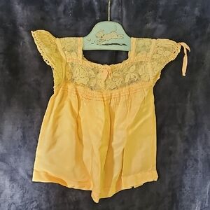 Vintage Peach Lace Infant Dress